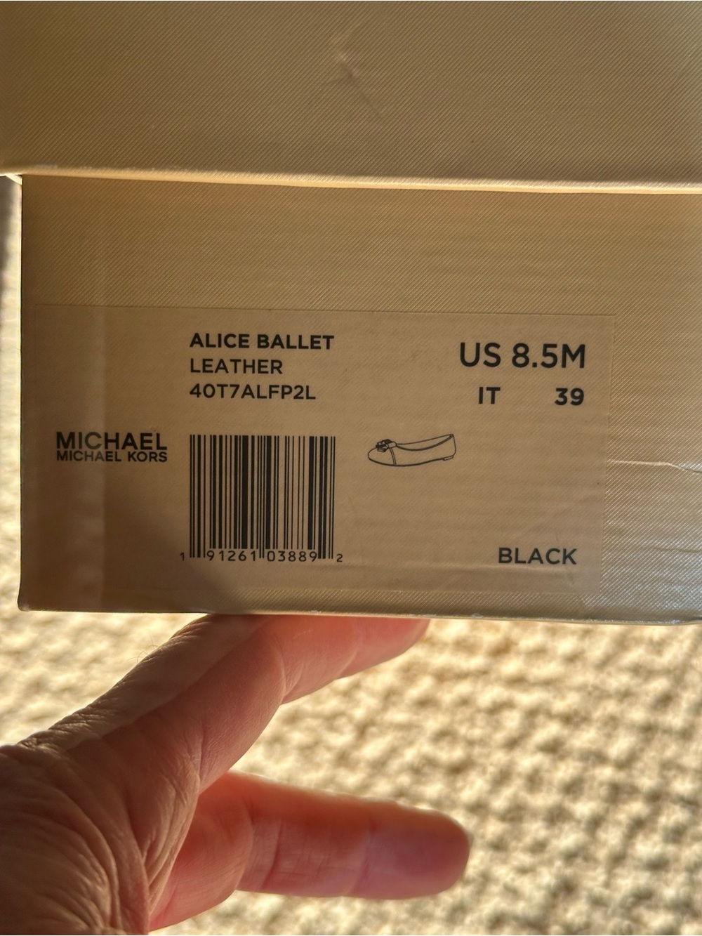 MICHAEL Michael Kors Alice Ballet Leather Flats - Black